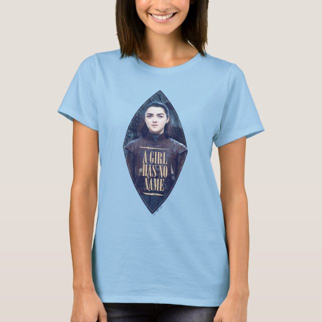 "En flicka har ingen Namn" Arya Stark Graphic T Shirt (Framsida)