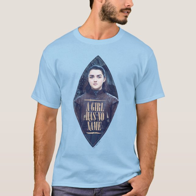 "En flicka har ingen Namn" Arya Stark Graphic T Shirt (Framsida)