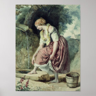 En flicka i en duit poster