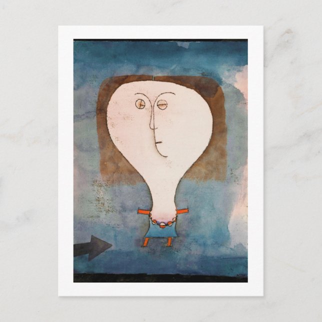 En flicka, Klee Vykort (Framsida)