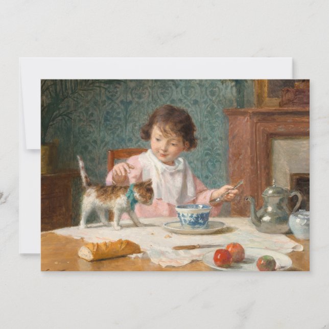 En flicka med en katt | Victor Gabriel Gilbert (Framsida)