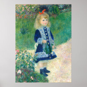 En flicka med en vaktare kan Auguste Renoir Fine A Poster