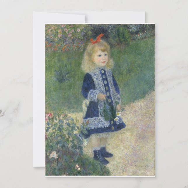 En flicka med en vaktare kan Renoir Inbjudningar (Framsida)