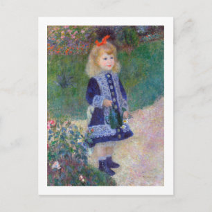 En flicka med en vaktburk, Renoir Vykort
