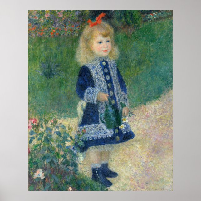 En flicka med en vattenkanna (1876) | Auguste Reno Poster (Framsidan)