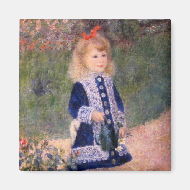 En flicka med en vattentäkt från Pierre Renoir Magnet (Framsidan)