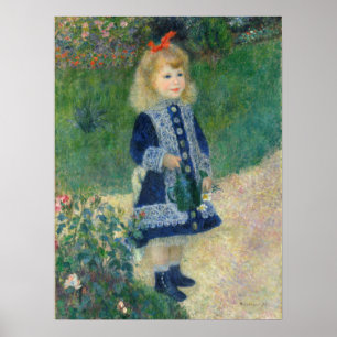 En flicka med en Watering Can av Auguste Renoir Poster