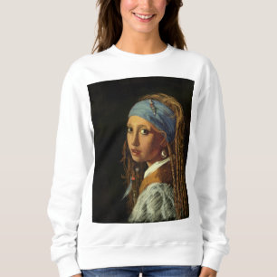 En flicka med pärlöronparodi t shirt
