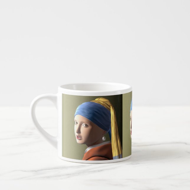 En flicka med pärlörring espressomugg (Vänster)