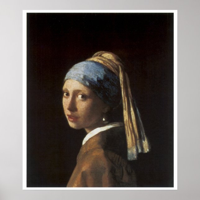 En flicka med Pearl Earring c. 1665-66 Poster (Framsidan)