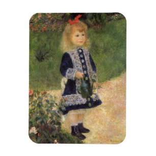 En flicka med Watering Can av Pierre Renoir Magnet