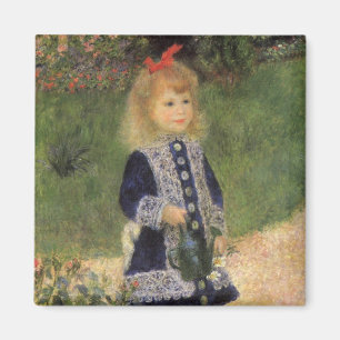 En flicka med Watering Can av Pierre Renoir Magnet