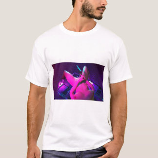 En flicka och en pistol - konsttryck t shirt