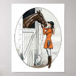 En flicka och hennes häst poster