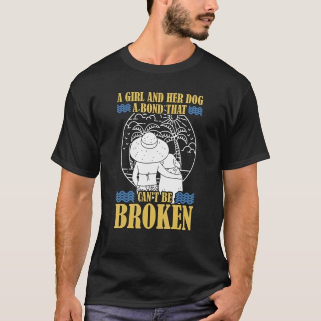 En flicka och hennes Hund en obligation som inte k T Shirt (Framsida)