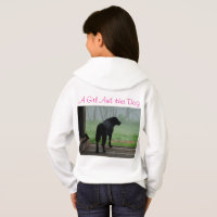 En flicka och hennes Hund