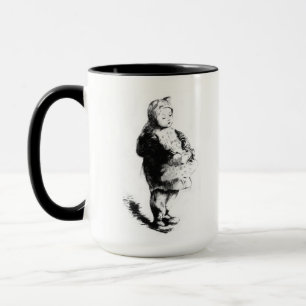 En flicka och hennes Thistle Mugg