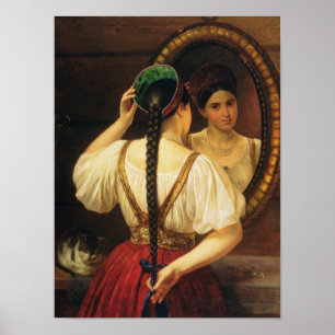 En flicka på spegeln, 1848 poster