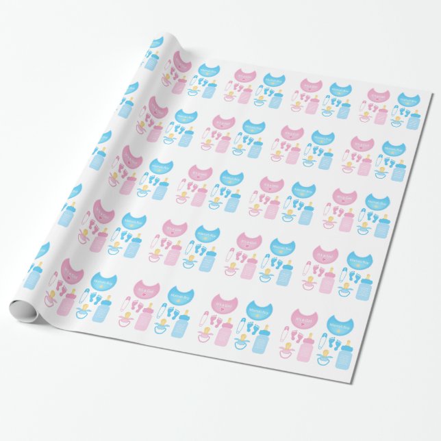 en flicka pojke presentpapper (Utrullad)