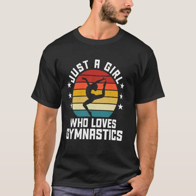 En flicka som älskar gymnastik t shirt (Framsida)