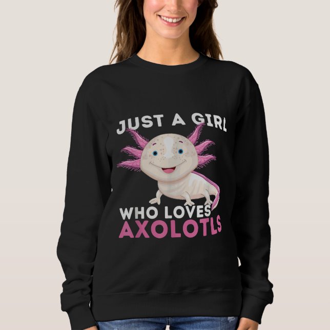 En flicka som Kärlek Axolotls mexikanska vandrande T Shirt (Framsida)