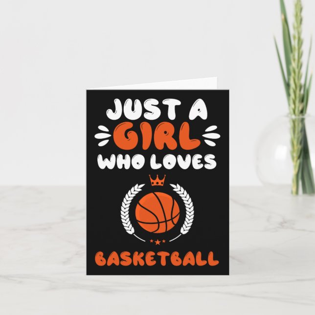 En flicka som Kärlek Basketball Kort (Framsida)