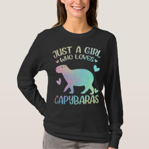 En flicka som Kärlek Capybaras T Shirt