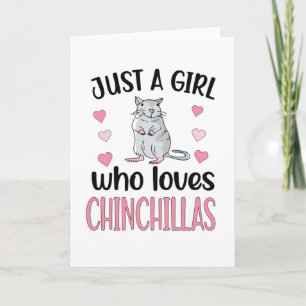En flicka som Kärlek Chinchillas Mamma Chinchilla Kort