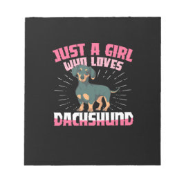 En flicka som Kärlek Dachshund Anteckningsblock