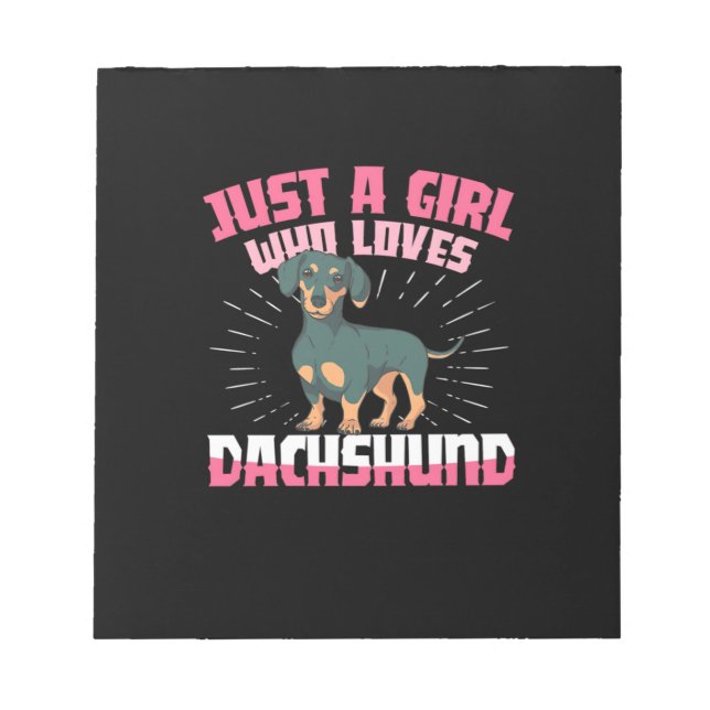 En flicka som Kärlek Dachshund Anteckningsblock (Framsida)