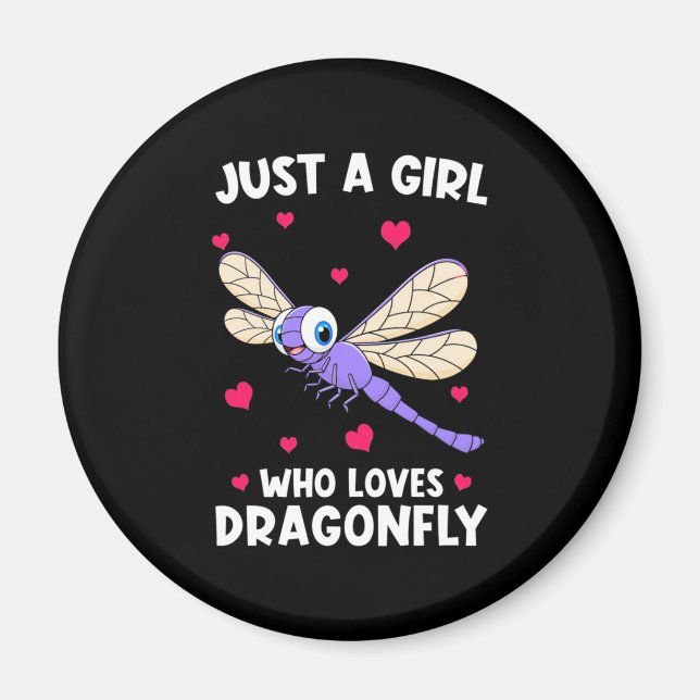 En flicka som Kärlek Dragonflies Magnet (Framsidan)