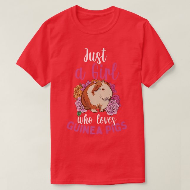 En flicka som Kärlek Guinea Grisar T Shirt (Design framsida)