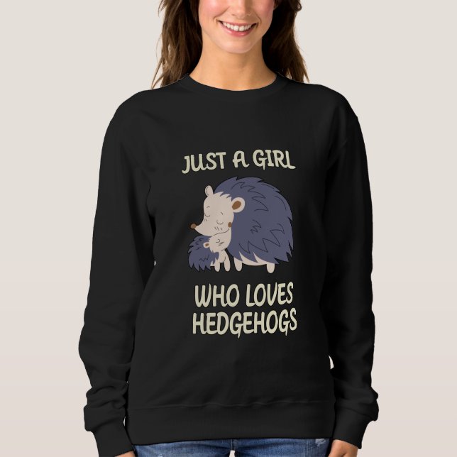 En flicka som Kärlek Hedgehogs T Shirt (Framsida)