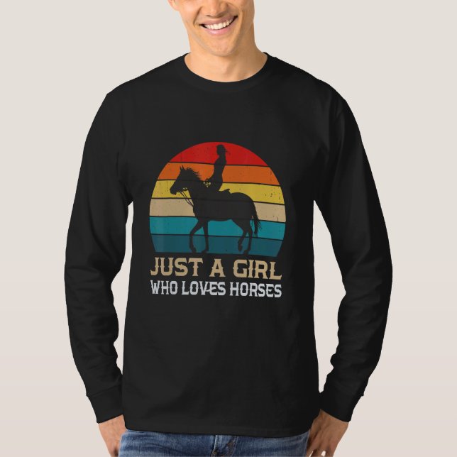 En flicka som Kärlek Horses T Shirt (Framsida)