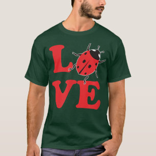 En flicka som kärlek Ladybugs söt ladybug för mamm T Shirt