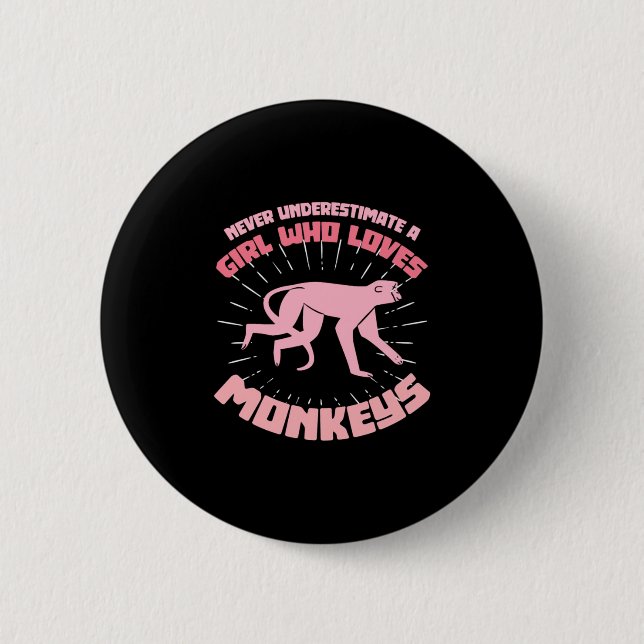 En flicka som Kärlek Monkey Knapp (Framsida)
