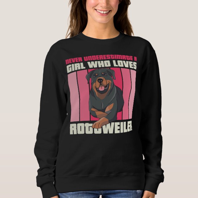 En flicka som Kärlek Rottweilers T Shirt (Framsida)