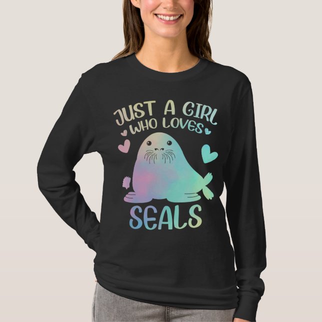 En flicka som Kärlek Sälar T Shirt (Framsida)
