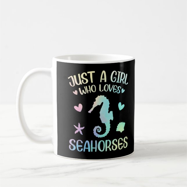 En flicka som Kärlek Seahorse Kaffemugg (Vänster)