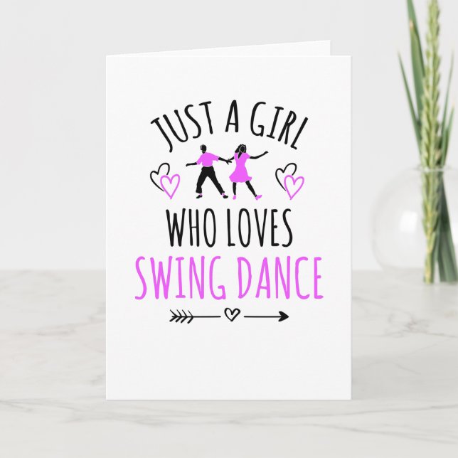 En flicka som Kärlek Swing Dance ger Swing Dancer Kort (Framsida)