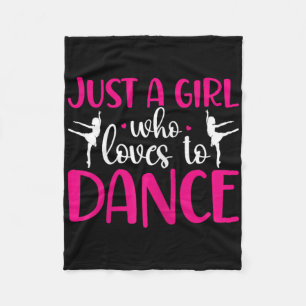 En flicka som Kärlek till Dance Ballerina D Fleecefilt
