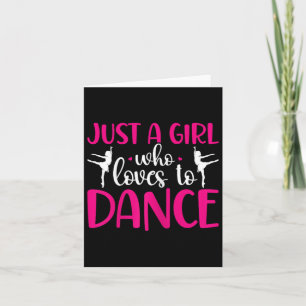 En flicka som Kärlek till Dance Ballerina D Kort