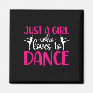 En flicka som Kärlek till Dance Ballerina D Magnet