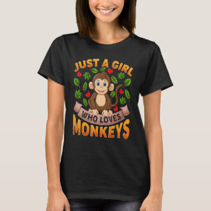 En flicka som Kärlekar apor T Shirt