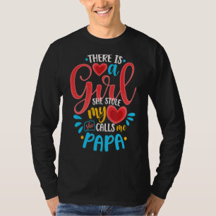 En flicka som studerar mitt hjärta kallar mig Papp T Shirt