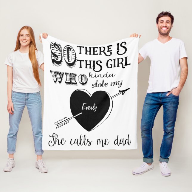 En flicka stjäl mitt hjärta hon kallar mig Pappa Fleecefilt (På plats)