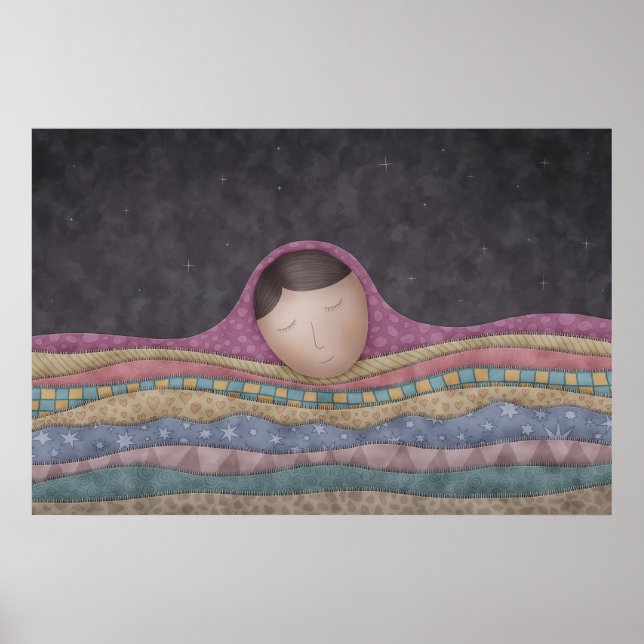 En flicka under tusen blanketter poster (Framsidan)