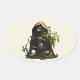 En Flighty Thief Ovalt Klistermärke