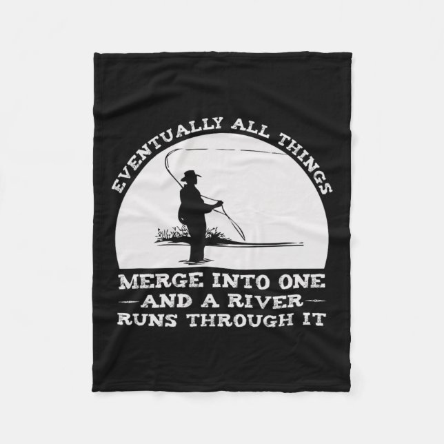 En flod Springa genom det Flygfisket Fleecefilt (Framsidan)