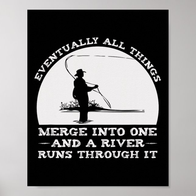 En flod Springa genom det Flygfisket Poster (Framsidan)